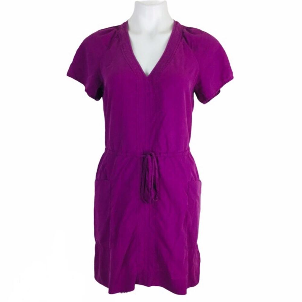 Martin + Osa Silk Magenta Purple dress with pockets